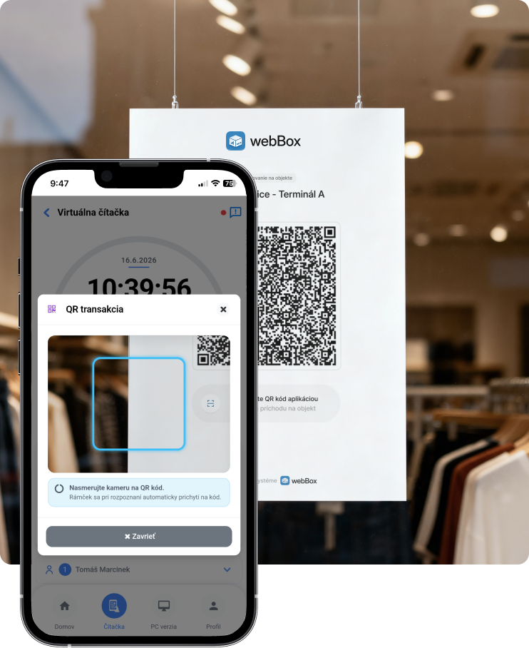 QR kód na pracovisku